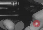 Image of Smith Wesson Model 10 revolver grip United States USA, 1959, second 60 stock footage video 65675080589