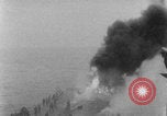 Image of USS Saratoga Kamikaze attack Pacific Ocean, 1945, second 50 stock footage video 65675080632