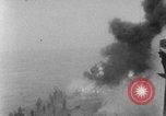 Image of USS Saratoga Kamikaze attack Pacific Ocean, 1945, second 56 stock footage video 65675080632