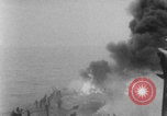 Image of USS Saratoga Kamikaze attack Pacific Ocean, 1945, second 59 stock footage video 65675080632