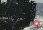 Image of USS Saratoga refueling Pacific Ocean, 1945, second 23 stock footage video 65675080633