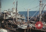 Image of USS Saratoga refueling Pacific Ocean, 1945, second 47 stock footage video 65675080633