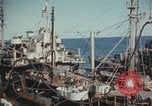 Image of USS Saratoga refueling Pacific Ocean, 1945, second 49 stock footage video 65675080633