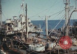 Image of USS Saratoga refueling Pacific Ocean, 1945, second 50 stock footage video 65675080633