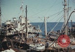 Image of USS Saratoga refueling Pacific Ocean, 1945, second 53 stock footage video 65675080633