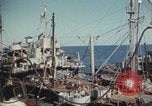 Image of USS Saratoga refueling Pacific Ocean, 1945, second 54 stock footage video 65675080633