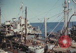 Image of USS Saratoga refueling Pacific Ocean, 1945, second 55 stock footage video 65675080633