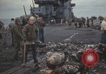 Image of USS Saratoga sailors clearing debris Pacific Ocean, 1945, second 41 stock footage video 65675080635