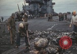 Image of USS Saratoga sailors clearing debris Pacific Ocean, 1945, second 48 stock footage video 65675080635