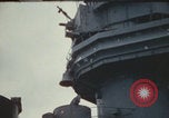 Image of USS Saratoga after Kamikaze attack Pacific Ocean, 1945, second 14 stock footage video 65675080636