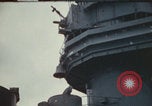 Image of USS Saratoga after Kamikaze attack Pacific Ocean, 1945, second 15 stock footage video 65675080636