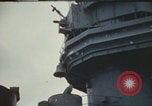 Image of USS Saratoga after Kamikaze attack Pacific Ocean, 1945, second 16 stock footage video 65675080636