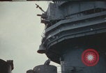 Image of USS Saratoga after Kamikaze attack Pacific Ocean, 1945, second 17 stock footage video 65675080636