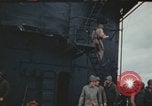 Image of USS Saratoga after Kamikaze attack Pacific Ocean, 1945, second 39 stock footage video 65675080636