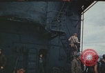 Image of USS Saratoga after Kamikaze attack Pacific Ocean, 1945, second 42 stock footage video 65675080636