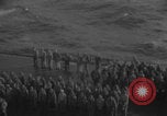 Image of USS Saratoga burial at sea Pacific Ocean, 1945, second 11 stock footage video 65675080637