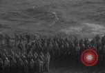 Image of USS Saratoga burial at sea Pacific Ocean, 1945, second 13 stock footage video 65675080637
