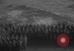 Image of USS Saratoga burial at sea Pacific Ocean, 1945, second 15 stock footage video 65675080637