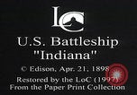 Image of USS Indiana sailing Key West Florida USA, 1898, second 3 stock footage video 65675080652