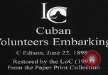 Image of Cuban volunteers departure Tampa Florida USA, 1898, second 7 stock footage video 65675080657