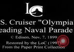 Image of USS Olympia naval parade New York City USA, 1899, second 8 stock footage video 65675080670