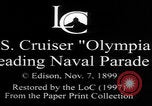 Image of USS Olympia naval parade New York City USA, 1899, second 10 stock footage video 65675080670