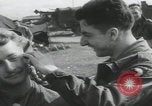 Image of soldier getting haircut United Kingdom, 1944, second 20 stock footage video 65675080737