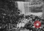 Image of Minnehaha Falls family visit Minneapolis Minnesota USA, 1918, second 22 stock footage video 65675080789