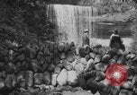 Image of Minnehaha Falls family visit Minneapolis Minnesota USA, 1918, second 25 stock footage video 65675080789