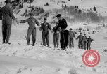 Image of US Army Parachutists skiing Alta Utah USA, 1942, second 39 stock footage video 65675080873