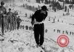 Image of US Army Parachutists skiing Alta Utah USA, 1942, second 42 stock footage video 65675080873