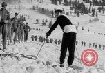 Image of US Army Parachutists skiing Alta Utah USA, 1942, second 49 stock footage video 65675080873