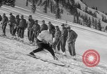Image of US Army soldiers on skis Alta Utah USA, 1942, second 46 stock footage video 65675080874