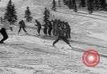 Image of US Army soldiers on skis Alta Utah USA, 1942, second 57 stock footage video 65675080874