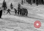 Image of US Army soldiers on skis Alta Utah USA, 1942, second 59 stock footage video 65675080874