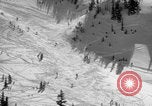 Image of US Army parachutists skiing Alta Utah USA, 1942, second 9 stock footage video 65675080877