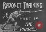 Image of bayonet training United States USA, 1938, second 5 stock footage video 65675080885
