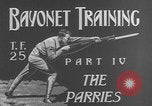 Image of bayonet training United States USA, 1938, second 10 stock footage video 65675080885
