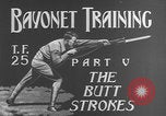 Image of bayonet training film United States USA, 1938, second 6 stock footage video 65675080888