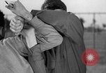 Image of practicing disarming opponent with knife United States USA, 1938, second 30 stock footage video 65675080899