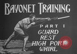 Image of bayonet training United States USA, 1938, second 26 stock footage video 65675080901
