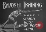 Image of bayonet training United States USA, 1938, second 27 stock footage video 65675080901