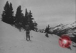 Image of Army ski troops descend mountain slopes Washington State United States USA, 1941, second 18 stock footage video 65675080943