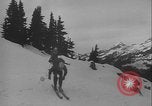 Image of Army ski troops descend mountain slopes Washington State United States USA, 1941, second 30 stock footage video 65675080943