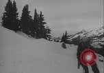 Image of Army ski troops descend mountain slopes Washington State United States USA, 1941, second 33 stock footage video 65675080943