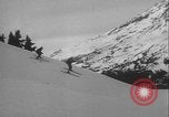 Image of Army ski troops descend mountain slopes Washington State United States USA, 1941, second 48 stock footage video 65675080943