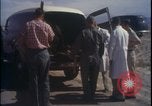 Image of chimpanzee rocket sled testing preparations New Mexico United States USA, 1960, second 12 stock footage video 65675080960