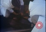 Image of chimpanzee rocket sled testing preparations New Mexico United States USA, 1960, second 54 stock footage video 65675080960