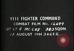 Image 383e escadron combat aérien Europe, 1944, de la seconde 4 séquences d'archives historiques vidéo 65675080963