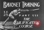Image of US Army bayonet qualification course United States USA, 1938, second 10 stock footage video 65675080972
